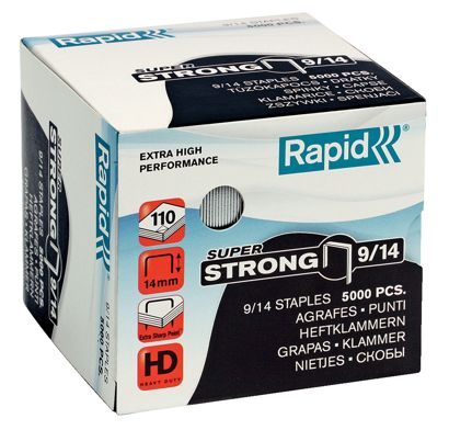 Rapid Heftklammern, SUPER STRONG 9/14  | 5000 Klammern pro Pack 