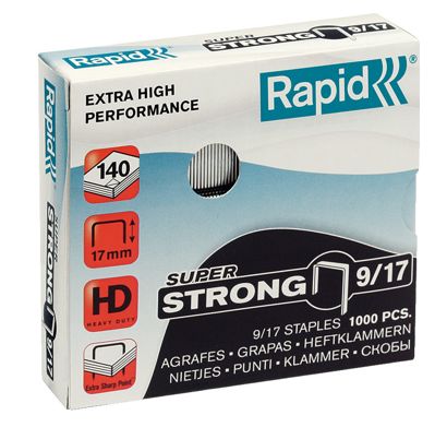Rapid Heftklammern, SUPER STRONG 9/17  | 1000 Klammern pro Pack 