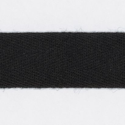 Köperband, Baumwolle 20 mm | schwarz | 100 m