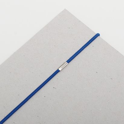 Gummizugschnüre zum Ring geschlossen mittelblau  | 410 mm