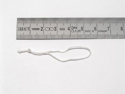 Textilfäden geknüpft, weiß 60 mm