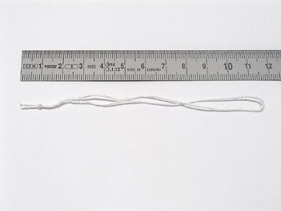 Textilfäden geknüpft, weiß 120 mm