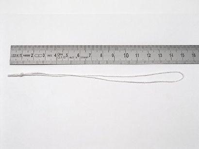 Textilfäden geknüpft, weiß 160 mm