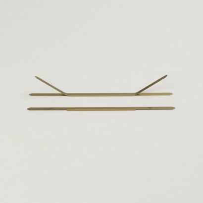 Doppelheftzungen 170 mm, gold lackiert 