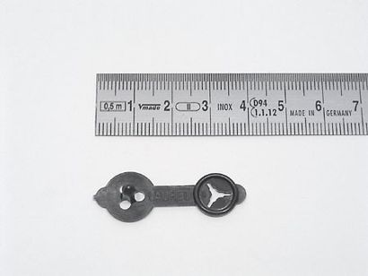 Briefknopf Alpha, 23 x 4mm schwarz