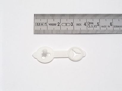 Briefknopf Alpha, 23 x 4mm weiß 