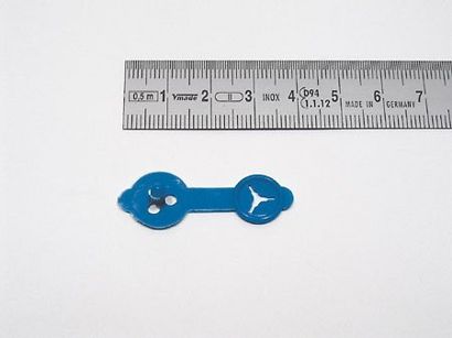 Briefknopf Alpha, 23 x 4mm blau 