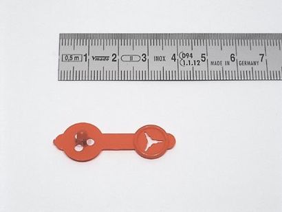Briefknopf Alpha, 23 x 4mm rot