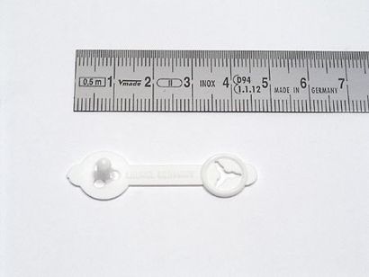 Briefknopf Beta, 30 x 5 mm weiß 