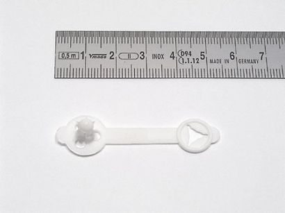 Briefknopf Jota, 36 x 8 mm weiß 