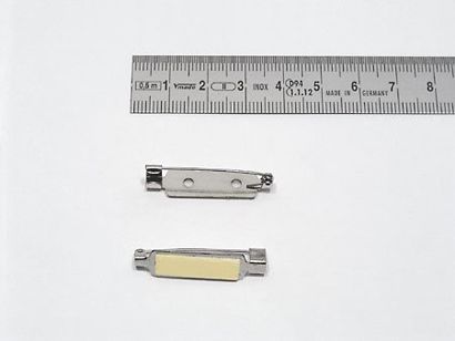 Anstecknadel selbstklebend, Metall, 40 x 8 mm