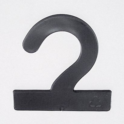 Displayhaken ohne Lochung, Kunststoff, schwarz 