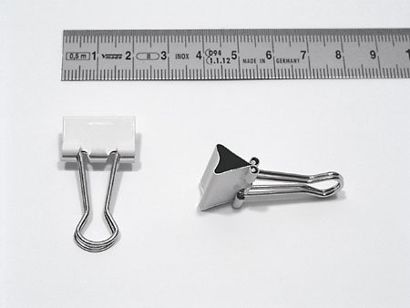 Foldback-Klammern, 19mm weiß 