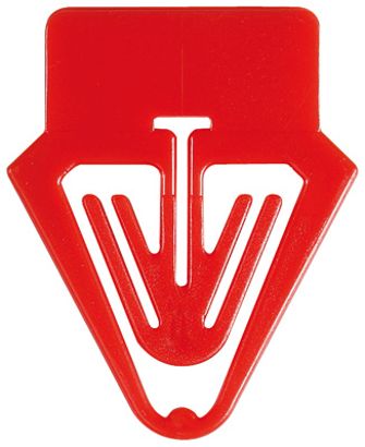 Aktenreiter, Kartenreiter 25 mm, Kunststoff rot