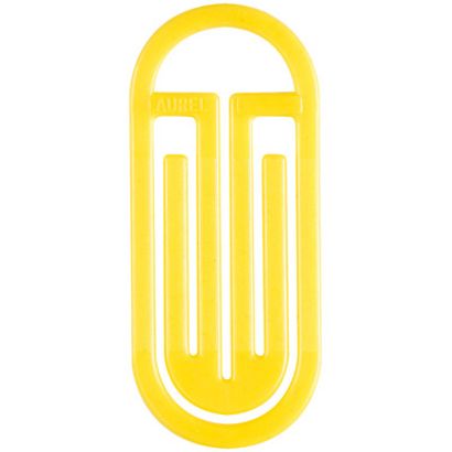 Kunststoff-Büroklammern, Bogen King Klip 50/62 mm gelb