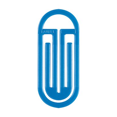 Kunststoff-Büroklammern, Bogen King Klip 50/62 mm blau