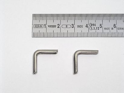 Buchecken Metall A 16 - 16 x 16 mm  | vernickelt 