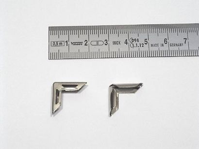 Buchecken Metall PS 16 F - 16 x 16 mm