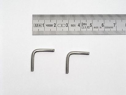 Buchecken Metall T 16/15 R 6 - 16 x 15 mm  | vernickelt 