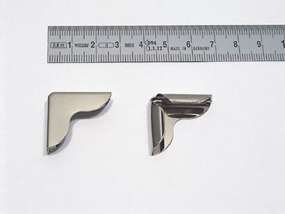 Buchecken Metall PM 25 - 25 x 25 mm  | vernickelt 
