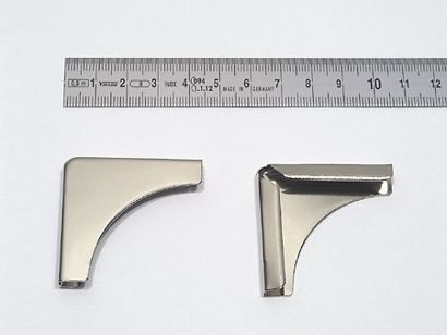 Buchecken Metall P 42 - 42 x 42 mm  | vernickelt 