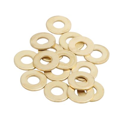 Unterlegscheiben, 5,3 mm innen, 12 mm außen, vermessingt 
