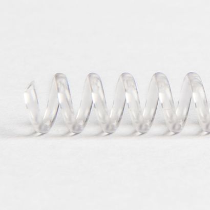 Spiralbinderücken, Plastikspiralen, DIN A5, 4:1 Teilung 16 mm | transparent 
