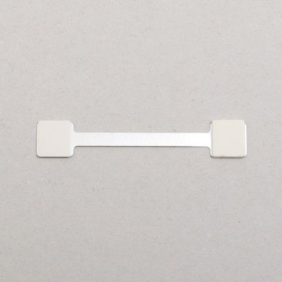 Regalwobbler aus Aluminium, 75 mm, permanent, 3 Klebepunkte 