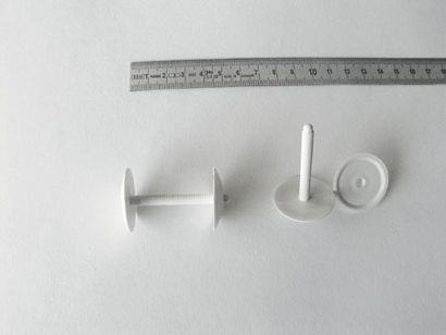 Druckösen Kunststoff, dünne Ausführung weiß  | 38 mm | 28 mm