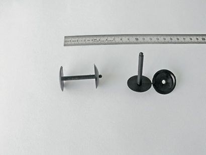 Druckösen Kunststoff, dünne Ausführung schwarz  | 38 mm | 28 mm