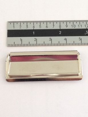 Drahtbügel Klemmmechanik selbstklebend, 50 mm breit, silber 