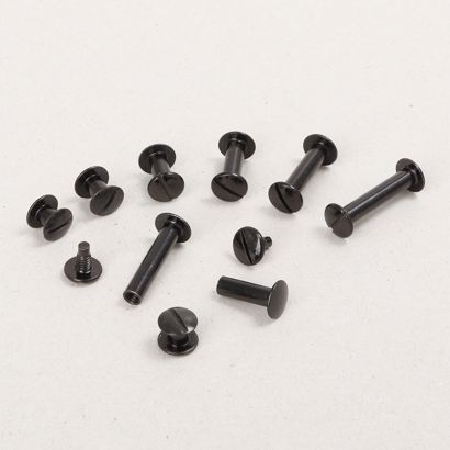 Buchschrauben schwarz verzinkt 7 mm