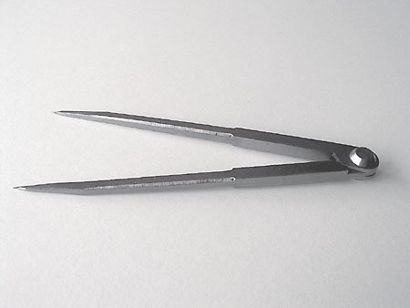 Spitz-Zirkel, geschmiedet, gehärtet und poliert 200 mm