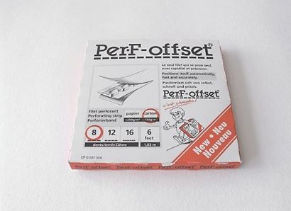 PerF-offset, Perforierband für den Offsetdruck, je 2 m für Karton
