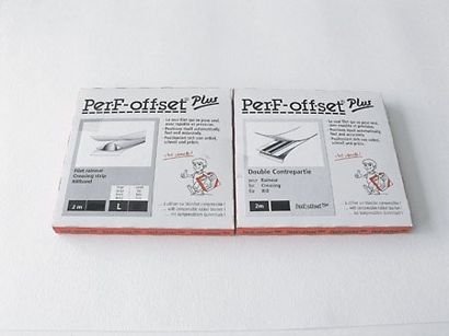 PerF-offset Plus, Rilllinie mit Gegenband für den Offsetdruck, für Papier und Karton, Größe L, je 2 m 
