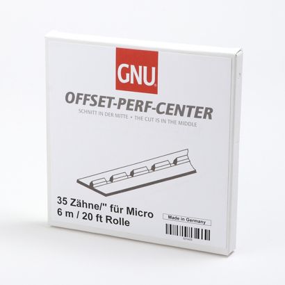 GNU Offset-Perf-Center, Rolle mit 6 m für Papier  | 35 Zähne pro Zoll 