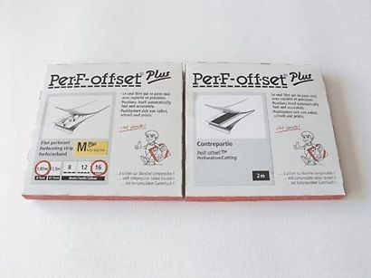 PerF-offset Plus, Perforierband mit Gegenband für den Offsetdruck, je 2 m M - für Papiere bis 140 g/cm²  | 16 Zähne pro Zoll 