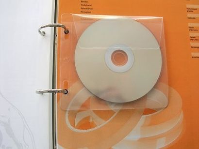 CD-Ablagehülle mit Klappe, mit Abheftlochung, transparent 