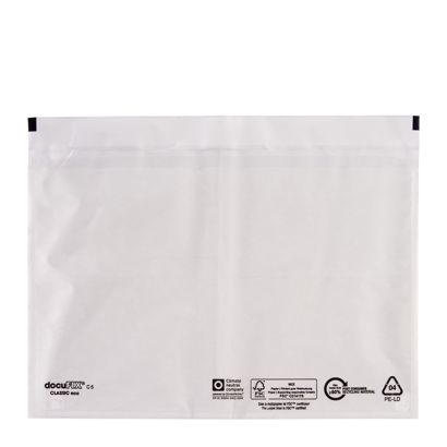 Lieferscheintaschen, recycelte PE-Folie, transparent A5