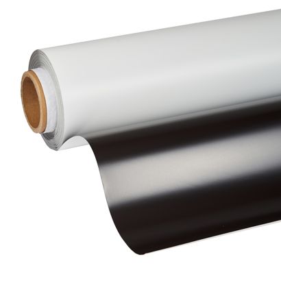 Magnetfolie zum Bedrucken, weiß 0.5 mm | 1270 mm | 20 m
