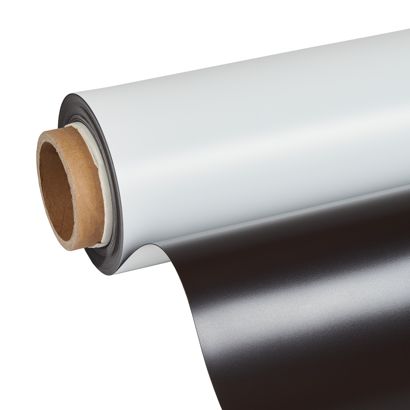 Magnetfolie zum Bedrucken, weiß 0.85 mm | 620 mm | 10 m