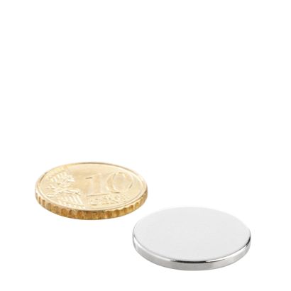 Scheibenmagnete Neodym 20 mm x 2 mm | N35, axial (parallel zur Höhe)