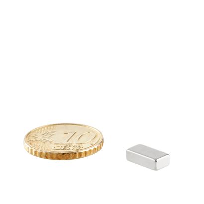 Quadermagnete aus Neodym, vernickelt 10 x 5 mm  | 3 mm