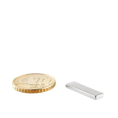 Quadermagnete aus Neodym, vernickelt 20 x 5 mm | 2 mm
