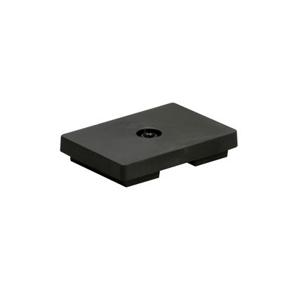 Gummierte Magnete, rechteckig, mit Innengewinde schwarz | M5x4,9 mm | 4,6 kg