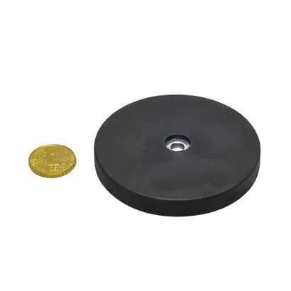 Gummierte Magnete mit Zylinderbohrung 66 mm