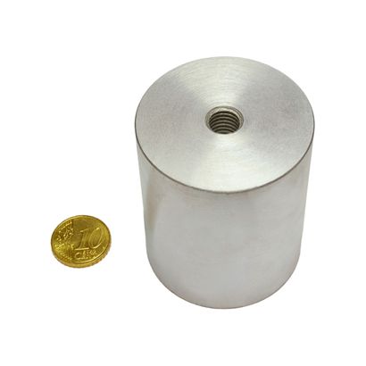 AlNiCo-Stabgreifer mit Innengewinde 50 mm | silber