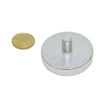 Neodym-Topfmagnete mit Gewinde 40 mm | M8x12 mm