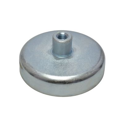 Ferrit-Topfmagnete mit Gewindebuchse 100 mm | 43 mm | Ferrit, Stahl