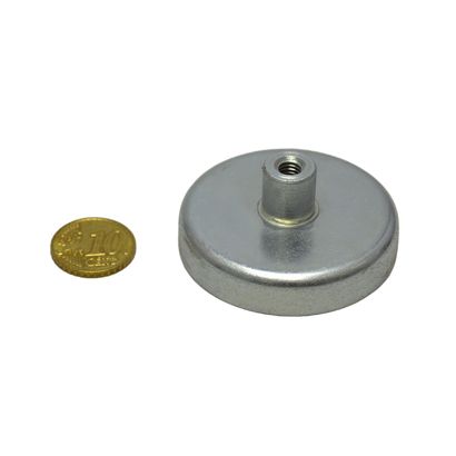 Ferrit-Topfmagnete mit Gewindebuchse 50 mm | 22 mm | Ferrit, Stahl